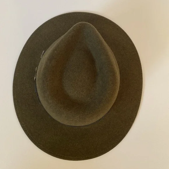 Bailey of Hollywood Unisex Hat Size Medium Olive Green Wool Felt Fedora Hat VTG Bailey of Hollywood Unisex Hat Size Medium Olive Green Wool  main image 2